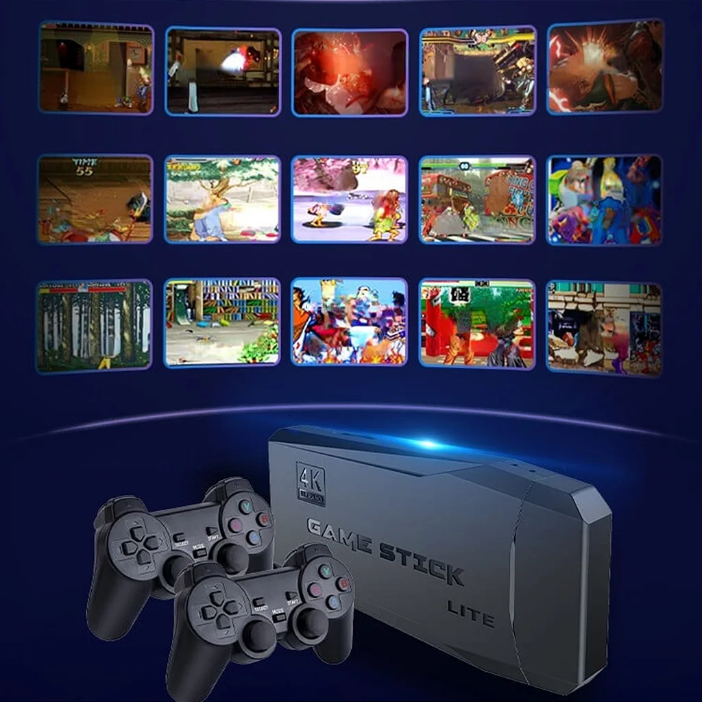 Vídeo Game Retrô 3500 Jogos com 2 Controles Sem Fio HDMI